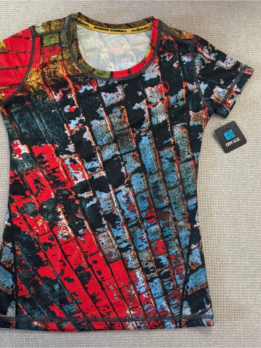 Inknburn Dry Ice Graphic Performance Tee - Red, Blue, Black women XXS